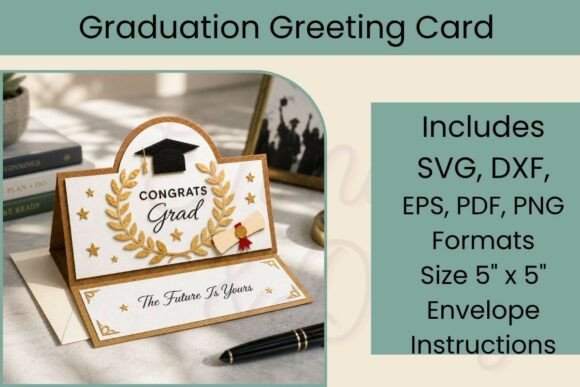 3D SVG Pop Up Graduation Card Review for Sellers