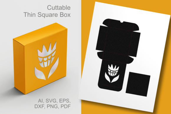 Abstract Flower Thin Square Box Template: A Spring 3D SVG Review