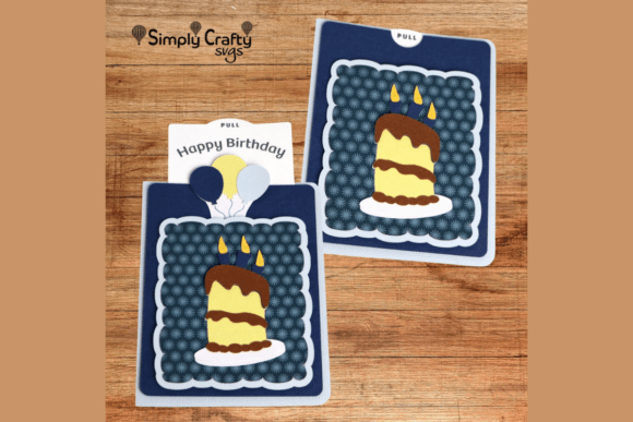 Birthday Double Slider Card SVG: 3D SVG for Birthdays