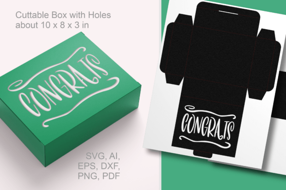 Congrats Text Cutout 1: 3D SVG for Life Events