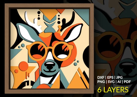 Cool Deer 3D SVG: Modern Shadow Boxes Review