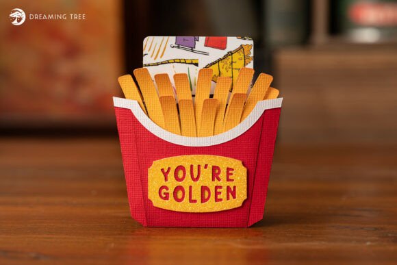 Fry Gift Card Holder SVG: 3D SVG for Life Events