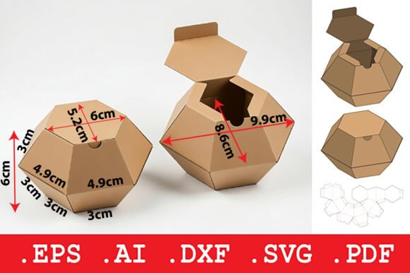 Geometric Hexagonal Gift Box: A 3D SVG Object Review