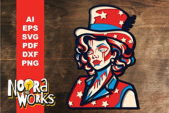 Miss America Shadow Box SVG: A 3D SVG for Independence Day