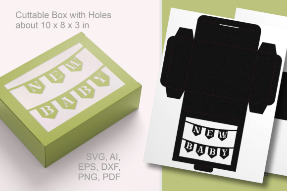 New Baby Banner 3D SVG for Life Events
