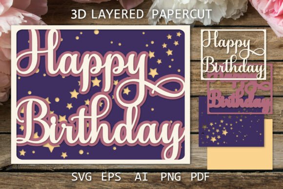 Review: Happy Birthday Card Layered Paper Cut Design