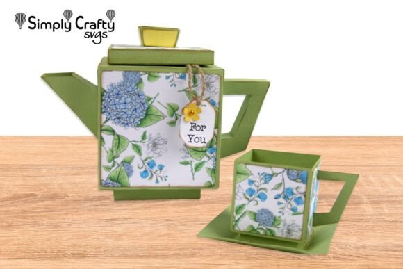 Square Teapot and Teacup SVG: A 3D SVG for Objects