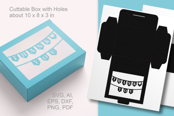 Thank You Banner Box: 3D SVG for Life Events